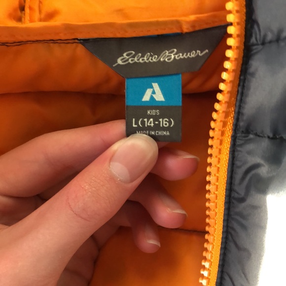 Kids Size 14-16 Eddie Bower Puffer Jacket in Storm Colorway - Picture 3 of 7